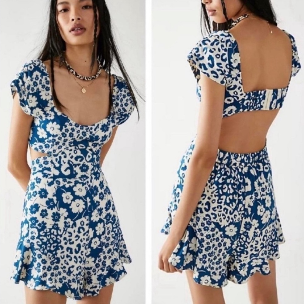Free People Vallis floral ruffled romper